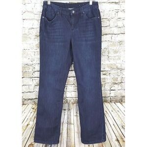 Christopher & Banks Jeans Women's Size 4 Blue Denim Pants Embroidered Pockets‎